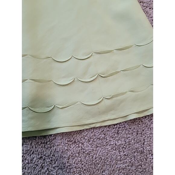 Ann Taylor Loft Linen Summer Dress Lime Green Size 0 Spaghetti Strap EUC - Picture 5 of 7